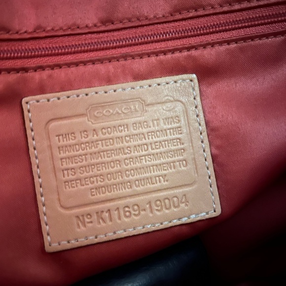 Coach Poppy Whipstitch Leather Hobo Crossbody Bag Saddle Tan 19004 Y2K Boho - Picture 6 of 10